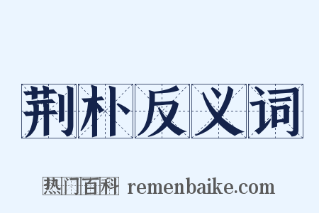 荆朴反义词是什么意思的图片